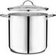 Stainless Steel Stockpot With Tempered Glass Lid 20 Quart, Durable 18/0 Stainles