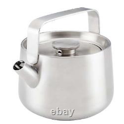 Stainless Steel Whistling Teakettle, 1.9 Quart, Brushed Stainless Steel