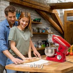 Stand Mixer, 6 Speed Electric Mixer with 5.5 Quart Stainless Steel Mixing Bowl