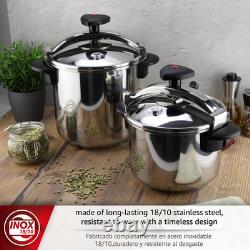 Star 4.2-Quart Stainless Steel Pressure Cooker Induction Compatible & Safe