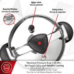 Star 4.2-Quart Stainless Steel Pressure Cooker Induction Compatible & Safe