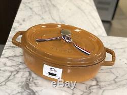 Staub Oval Cocotte 4qt(quarts) Mustard Yellow Stainless Steel Knob NWOB