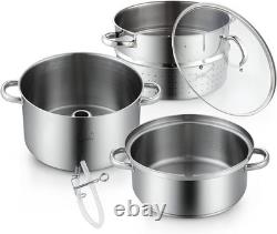 Steam Juicer Pot 11 Quart Stainless Steel Steam Canner for Fruit & Vegetabl