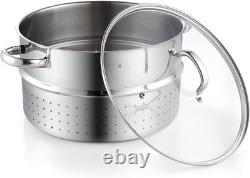Steam Juicer Pot 11 Quart Stainless Steel Steam Canner for Fruit & Vegetabl