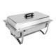 Sterno 70153 Foldable Frame Buffet Chafer Set, 8-quart, Stainless Steel Finish