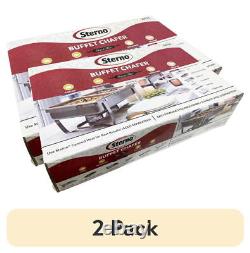 Sterno 70153 Foldable Frame Buffet Chafer Set, 8-Quart, Stainless Steel Finish