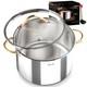 Stock Pot 12 Quart, 18/10 Tri-ply Stainless Steel All Clad Stock Pot With Lid