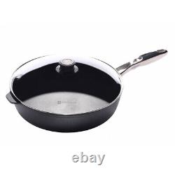 Swiss Diamond 5.8 Quart Saute Pan With Stainless Steel Handle & Lid