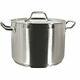 Thunder Group Slsps040 Stock Pot 40 Quart With Lid Induction Ready 18 8 S S