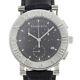 Tiffany&co. Atlas Watches Blackdial Stainless Steel/embossed Leather Quart