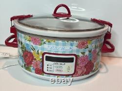 The Pioneer Woman Sweet Rose Floral 6-Quart Stainless Steel Digital Slow Cooker