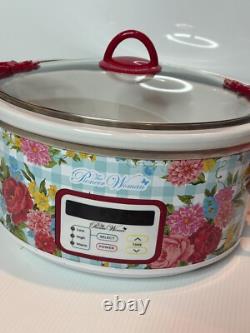 The Pioneer Woman Sweet Rose Floral 6-Quart Stainless Steel Digital Slow Cooker