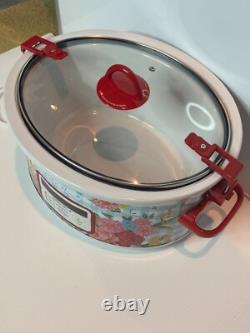 The Pioneer Woman Sweet Rose Floral 6-Quart Stainless Steel Digital Slow Cooker