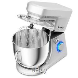 Tilt-Head Stand Mixer 7.5 Quart 6 Speed 660W withDough Hook, Whisk & Beater Silver