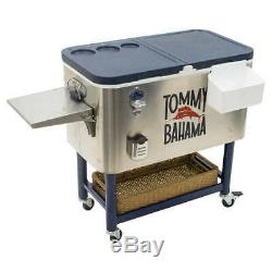 Tommy Bahama 100 Quart Stainless Steel Rolling Cooler