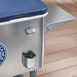 Tommy Bahama 100-quart Stainless Steel Rolling Cooler Holds up to 130 Cans