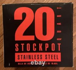 Tools of the Trade Stainless Steel 20-Quart Stock Pot with Glass Lid NIB