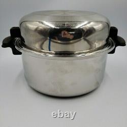 Townecraft 6 Quart Stock Pot Chefs Ware Dome Lid Stainless Steel 3-ply 566T READ