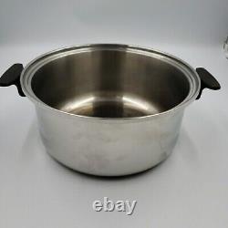 Townecraft 6 Quart Stock Pot Chefs Ware Dome Lid Stainless Steel 3-ply 566T READ