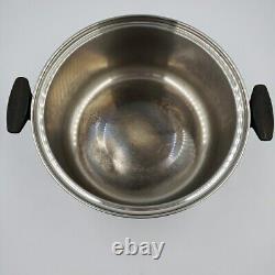 Townecraft 6 Quart Stock Pot Chefs Ware Dome Lid Stainless Steel 3-ply 566T READ