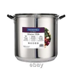 Tramontina 22 Quart Stainless Steel Covered Stock Pot
