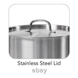 Tramontina 24-Quart Stainless Steel Stock Pot Lid, NSF-Certified, Extra Large