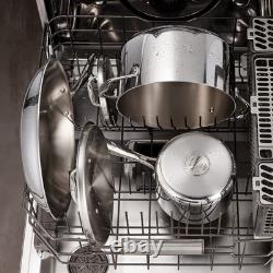 Tramontina 5 Quart Tri Ply Clad Stainless Steel Covered Dutch Oven with Lid