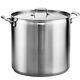 Tramontina Covered Stock Pot Stainless Steel 24-quart, 80120/003ds