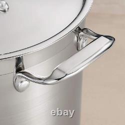 Tramontina Covered Stock Pot Stainless Steel 24-Quart, 80120/003DS