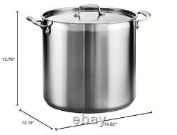 Tramontina Covered Stock Pot Stainless Steel 24-Quart, 80120/003DS