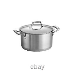 Tramontina Covered Stock Pot Stainless Steel Induction-Ready 8 Quart, 80101/0