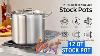 Tramontina Stainless Steel 12 Quart Covered Stock Pot Best 12 Qt Stock Pot