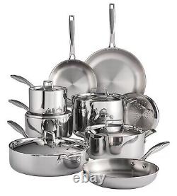 Tramontina Tri-Ply Clad 14 pc Cookware Set 18/10 Stainless Steel Induction Ready