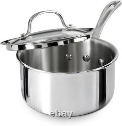 Tri-Ply Stainless Steel 1-1/2-Quart Sauce Pan with Cover