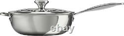 Tri-Ply Stainless Steel 3.5 Quart Saucier Pan