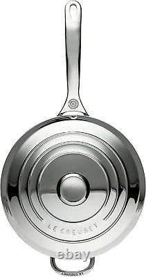 Tri-Ply Stainless Steel 3.5 Quart Saucier Pan