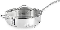 Tri-Ply Stainless Steel 3-Quart Saute Pan with Cover