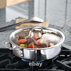 Tri-Ply Stainless Steel 3-Quart Saute Pan with Cover