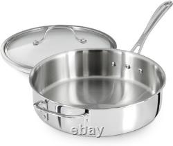 Tri-Ply Stainless Steel 3-Quart Saute Pan with Cover