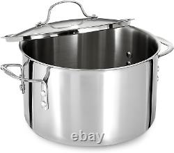 Tri-Ply Stainless Steel 8-Quart Stock Pot with Cover