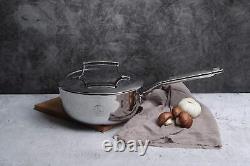 Tri-ply Stainless Steel 2-Quart Chef's Pan with Lid, Induction-ready, Dishwas