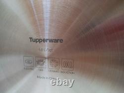 Tupperware Chef Series II Stainless Steel 5 Quart Sauté Pan With Glass Cover Lid
