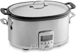 US Stainless Steel Electric Slow Cooker 7 Quart, Aluminum Insert