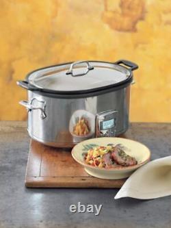 US Stainless Steel Electric Slow Cooker 7 Quart, Aluminum Insert