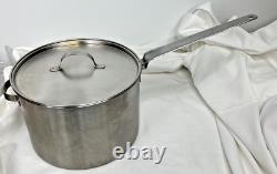 USN Navy Military Carrollton 8 Quart Stock Pot Stainless Steel 9 Handle & Lid