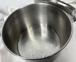 USN Navy Military Carrollton 8 Quart Stock Pot Stainless Steel 9 Handle & Lid