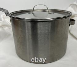 USN Navy Military Carrollton 8 Quart Stock Pot Stainless Steel 9 Handle & Lid