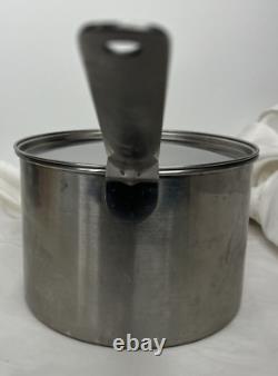 USN Navy Military Carrollton 8 Quart Stock Pot Stainless Steel 9 Handle & Lid