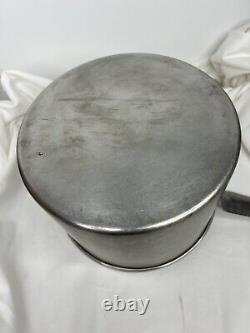 USN Navy Military Carrollton 8 Quart Stock Pot Stainless Steel 9 Handle & Lid