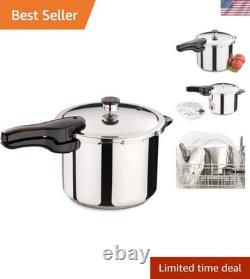 Ultimate Kitchen Essential 6-Quart Stainless Steel Pressure Cooker 64 Recipes